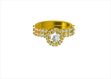 Round Halo CZ Engagement Wedding Band Ring