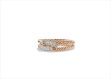 Rose Gold Plated CZ Studded Twisted Ladies Ring