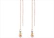 Three Tone Plated Diamond Cut Ball Drop Fashion Earring