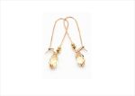 Gold Plated Ear Wire Gemstone Earrings