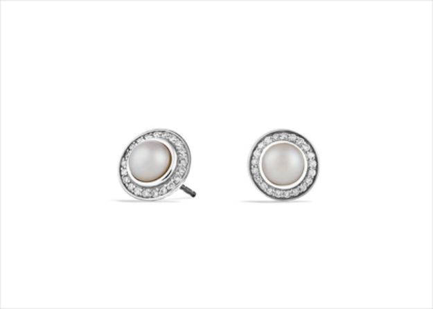 Silver Plated CZ Studded Pearl Set Stud Earring