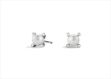 Silver Plated CZ Studded Pearl Set Stud Earring