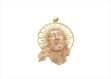 Two Tone Plated Aura of Jesus Head Pendant