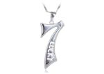 White Gold Plated | Numeric Pendants
