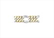 Two Tone Plated 1.60 mm Figaro Chain Bracelet
