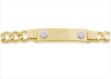 Two Tone Plated Mens ID Bracelet