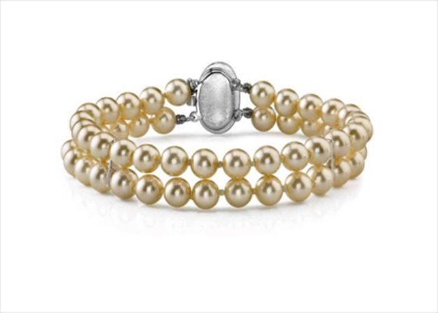 Silver Plated Womens Pearl Bracelet