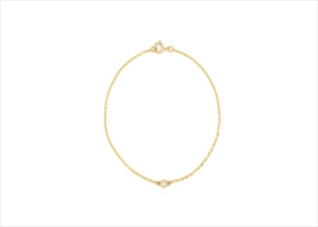 Gold Plated Solitaire Womens Bracelet