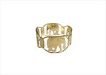 Elephant CNC Bangle with Gold Plated