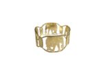 Elephant CNC Bangle with Gold Plated