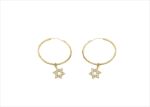 Gold Plated | Basket Hoop Earrings