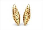 Gold Plated | Basket Hoop Earrings