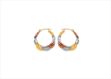 Three Tone Plated | Basket Hoop Earrings