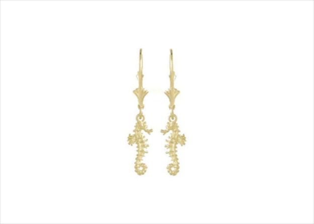 Seahorse Leverback Animal Earrings