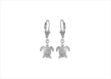 Mini Sea Turtle Lever Back Animal Earrings