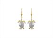 Mini Sea Turtle Lever Back Animal Earrings