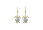 Mini Sea Turtle Lever Back Animal Earrings