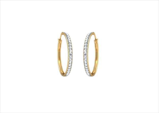 Gold Plated | CZ Studded Hoop Earrings