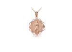 CZ Studded St Lazarus Pendant