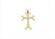 CZ Studded Long Cross Pendant