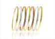 Three Tone Plated 7 Days Semanario Bangles