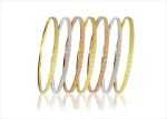 Three Tone Plated 7 Days Semanario Bangles