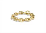 Gold Plated Twisted Link Chain Bracelet