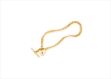 Gold Plated Mens Toggle Heart Curb Bracelet
