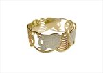 High Polish Elephant CNC Bangle with Three Tone Plated
