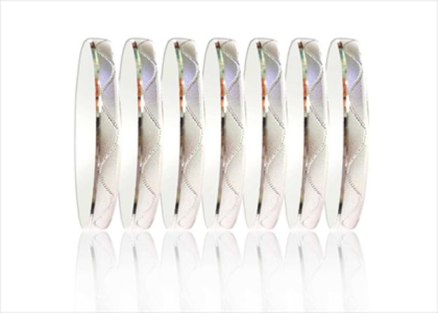 6.5 mm Regular Silver Plated Bangle Bracelets