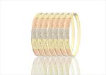 Tri Color Plated 7Day Virgin Mary Semanario Bangles 6mm