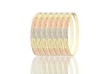Tri Color Plated 7Day Virgin Mary Semanario Bangles 6mm