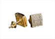 Micro Pave Iced Out Square Hip-Hop Earrings