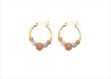 Three Tone Plated Numerical Hoop Earring