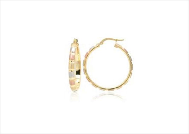 Three Tone Plated Seminario Earring