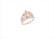 CZ Studded Numerical Crown Ring