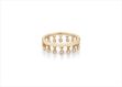 CZ Studded Gold Plated Dangle Charm Ring