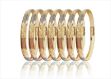 Three Tone Plated Lock Bangle