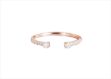 Rose Gold Plated CZ Studded Ladies Open Band Ring