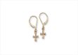 Gold Plated Religious Cross Earrings