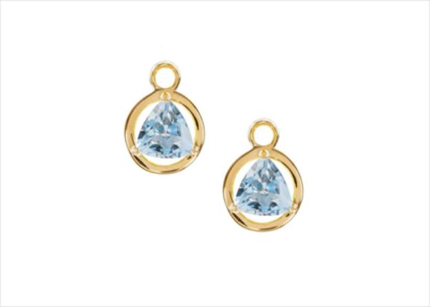 Gold Plated Plain Stud Gemstone Earrings