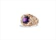 CZ Studded Gemstone Mens Ring