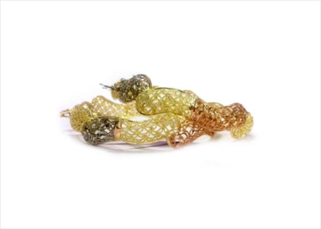 Three Tone Plated | Filigree Earrings