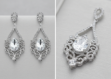 Rhodium Plated Chandelier Earrings
