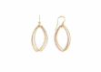 three tone plated earrings