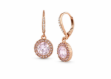 Rose gold plated gemstone earrings