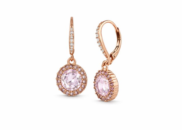 Rose gold plated gemstone earrings