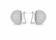 Rhodium plated clip earrings