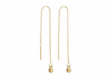 Gold plated ball drop earrings