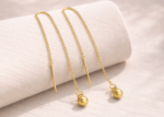 Lightweight gold drop earrings